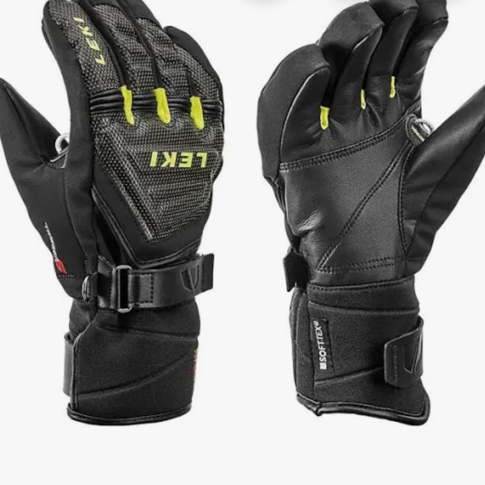 Leki Ski race gloves with pole trigger loop size 7. Pristine condition!